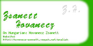 zsanett hovanecz business card